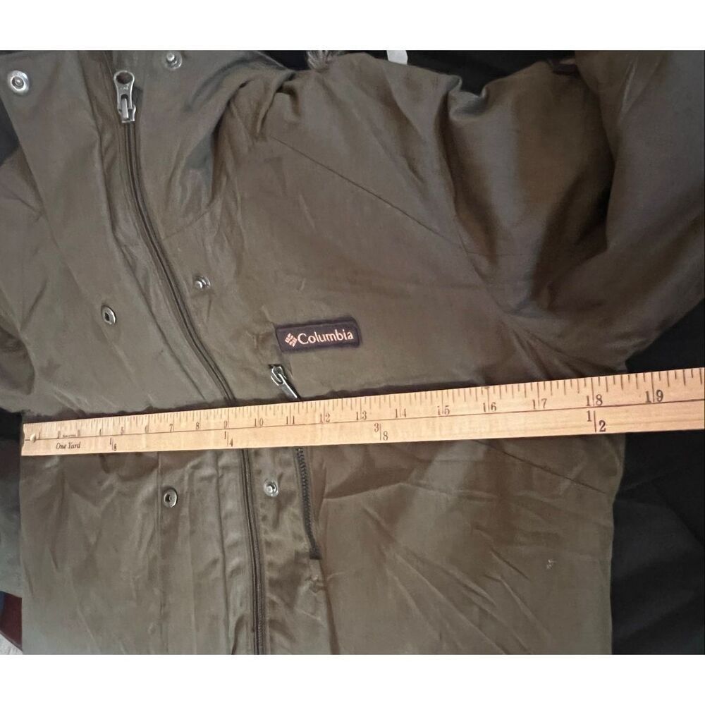 Columbia Woman's S Suttle Mountain Long Insulated Jacket Olive Green Omni-Heat - Picture 8 of 11